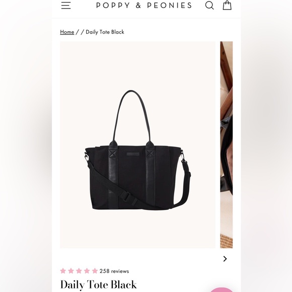 Poppy & Peonies Daily Tote - Picture 5 of 9